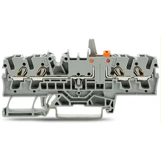 WAGO 4-Leiter-Trenn- und Messklemme mit mechanischer Verriegelung mit Prüfmöglichkeit grau 2002-1871/401-000