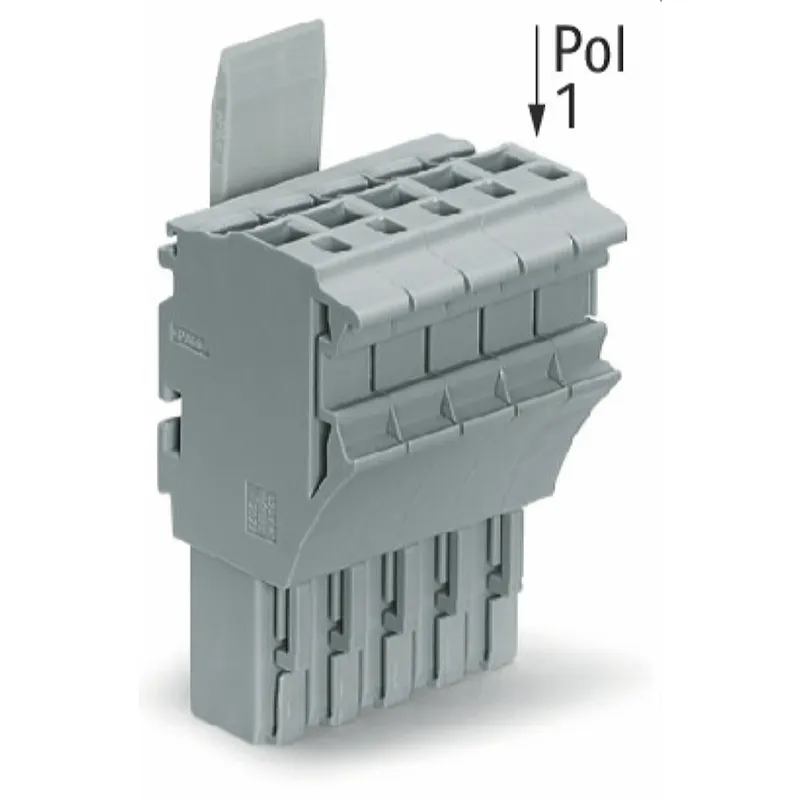 WAGO 1-Leiter-Federleiste Push-in CAGE CLAMP® 4 mm? grau 2022-105/123-000