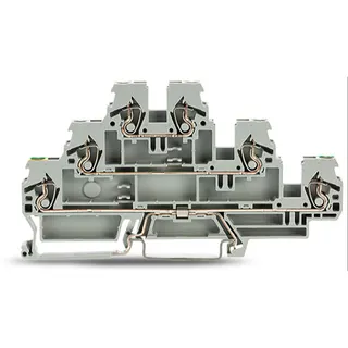 WAGO Dreistockklemme Schutzleiter-/Durchgangs-/Durchgangsklemme 2,5 mm? grau 870-577