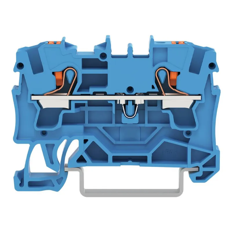 WAGO 2-Leiter-Durchgangsklemme mit Drücker 4 mm? blau 2204-1204