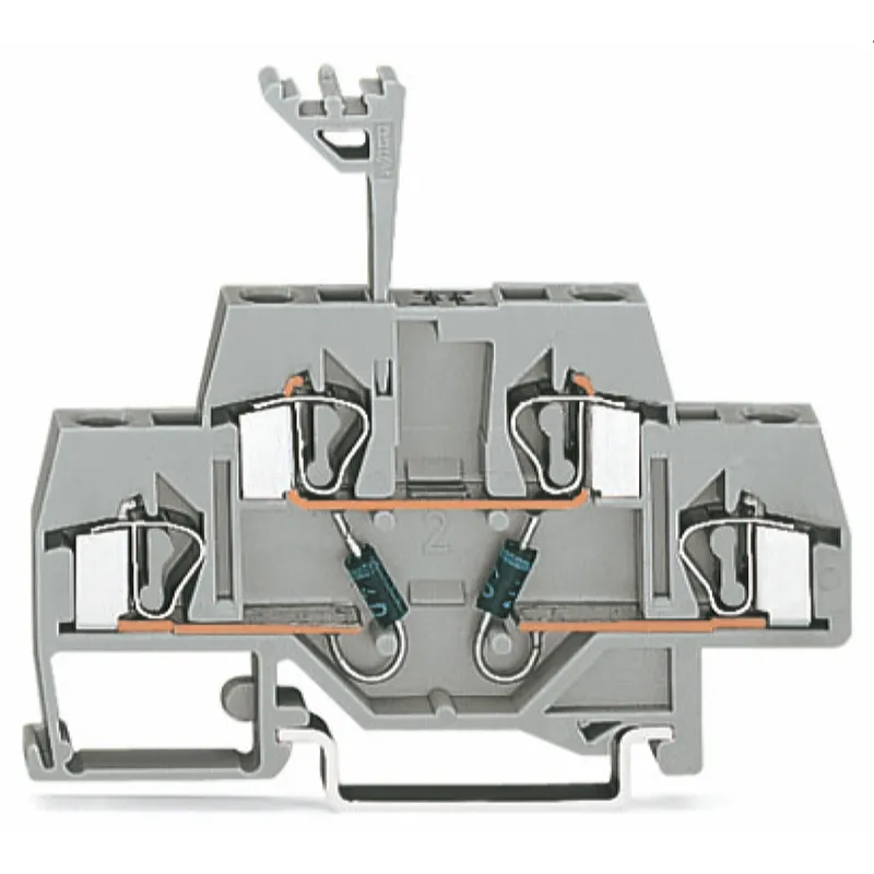 WAGO Bauelementklemme Doppelstock mit 2 Dioden 1N4007 grau 281-635/281-490