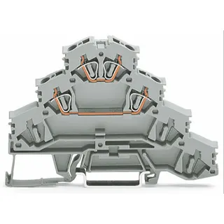 WAGO Vierstock-Reihenklemme Motoranschluss-Reihenklemme L1 - L2 grau 281-531