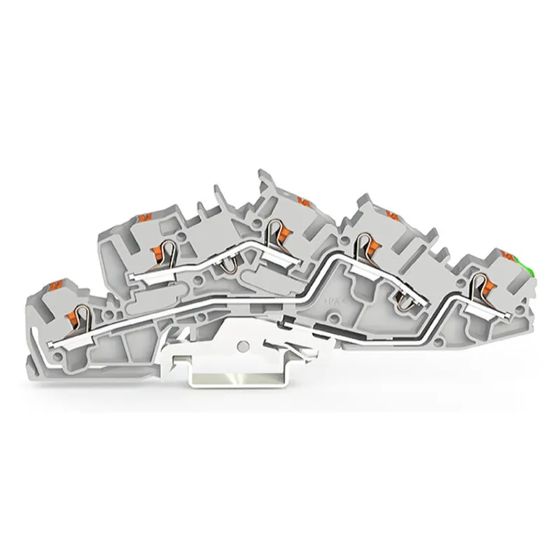 WAGO Installationsetagenklemme L/L/PE Push-in CAGE CLAMP® grau 2205-7645