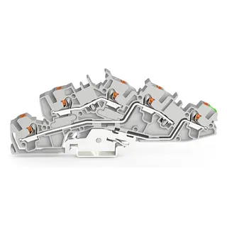 WAGO Installationsetagenklemme L/L/PE Push-in CAGE CLAMP® grau 2205-7645