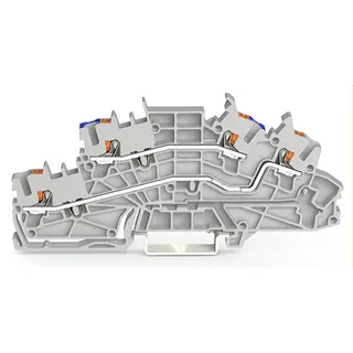 WAGO Installationsetagenklemme N/L Push-in CAGE CLAMP® grau 2203-6649