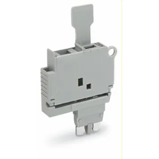 WAGO Sicherungsstecker mit Lasche für G-Sicherungseinsatz 5 x 20 mm grau 2004-911/1000-836