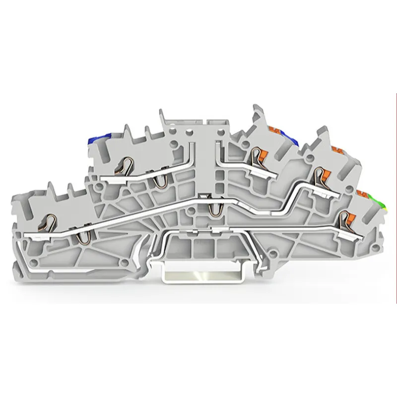 WAGO Installationsetagenklemme Basisklemme ohne Trennmesser N/L/PE grau 2203-6540