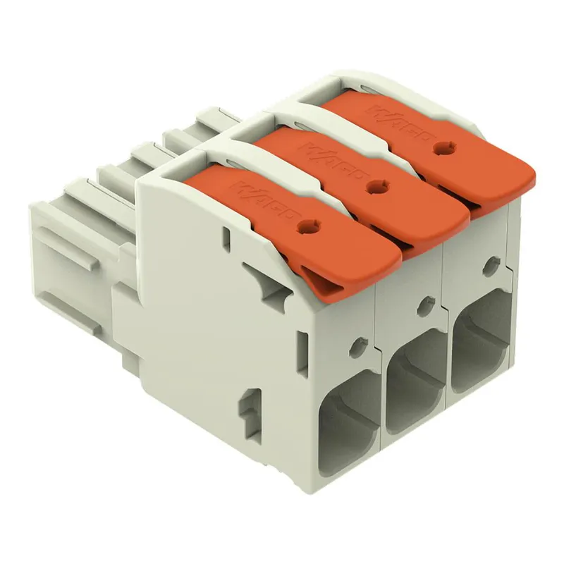 WAGO 1-Leiter-Federleiste Hebel Push-in CAGE CLAMP® lichtgrau 832-1103