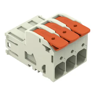 WAGO 1-Leiter-Stiftleiste Hebel Push-in CAGE CLAMP® lichtgrau 832-1203