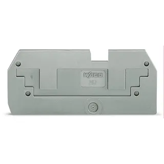 WAGO Reduzierabdeckplatte 1 mm dick in Verbindung mit 2-Leiter-Klemmen 282-901 grau 282-357