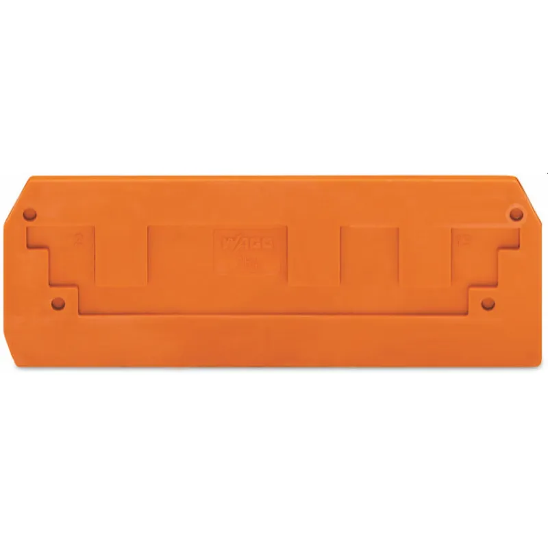 WAGO Abschlussplatte u. Zwischenplatte 284-339 für 3Leiter orange