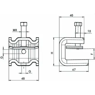 OBO Trägerklammer SSP 20-40 M8 V2A – Bild 2