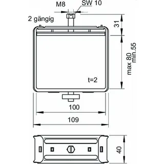 OBO Bündelschelle 2056/B 80x100mm – Bild 2