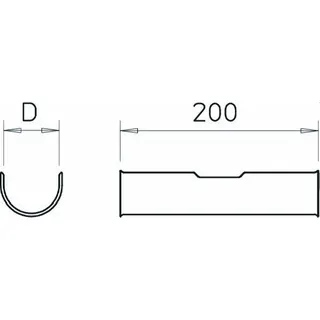 OBO Langwanne 2058/LW 38 32-38, 200mm – Bild 2