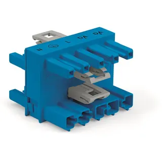 WAGO 3-fach-Verteiler 5-polig Kod. I blau 770-618