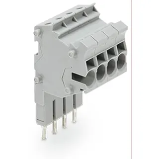 WAGO Modularer TOPJOB®S-Steckverbinder anreihbar für Brückerschlitze grau 2002-554