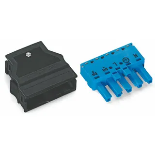WAGO Buchse mit Zugentlastungsgehäuse 5-polig blau 770-1105/022-000