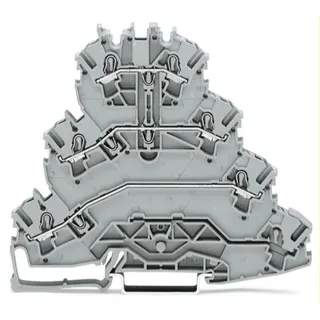 WAGO Vierstock-Reihenklemme Motoranschluss-Reihenklemme L1 - L2 - L3 grau 2002-4131