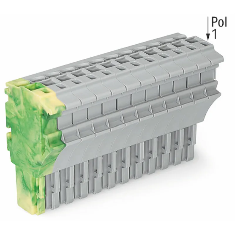 WAGO 1-Leiter-Federleiste Push-in CAGE CLAMP® 4 mm? grün-gelb/grau 2022-112/000-037