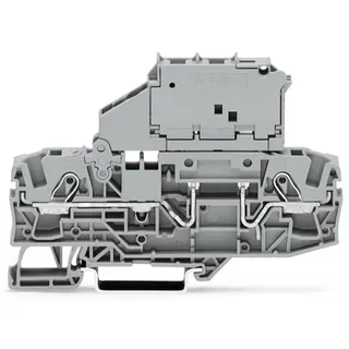 WAGO 2-Leiter-Sicherungsklemme mit schwenkbarem Sicherungshalter für G-Sicherungseinsatz 5 x 30 mm grau 2006-1621