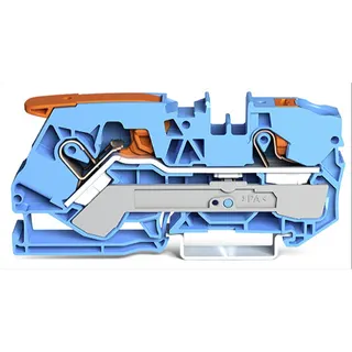 WAGO 2-Leiter-Durchgangsklemme mit Hebel und Drücker 10 mm? blau 2110-5204