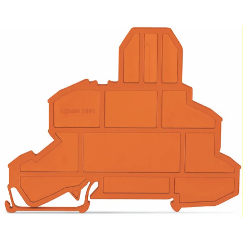 WAGO Endplatte für Sicherungsklemmen 2 mm dick orange 2002-1092