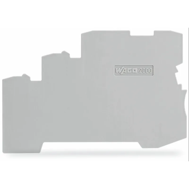 WAGO Abschluss- und Zwischenplatte 1 mm dick für 3-Leiter-Klemmen grau 2000-5391