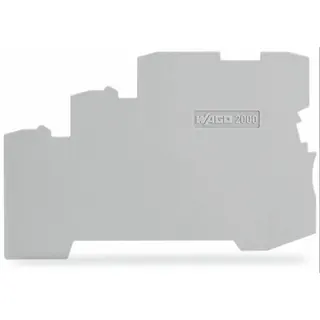 WAGO Abschluss- und Zwischenplatte 1 mm dick für 3-Leiter-Klemmen grau 2000-5391