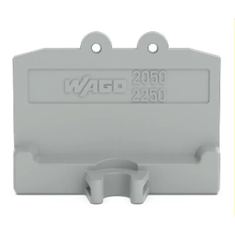 WAGO Abschlussplatte mit Befestigungsflansch 1,3 mm dick grau 2050-381