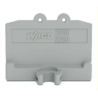 WAGO Abschlussplatte mit Befestigungsflansch 1,3 mm dick grau 2050-381