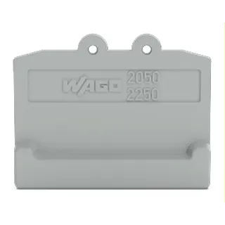 WAGO Abschlussplatte für Klemmen mit Rastfuß 3,4 mm dick grau 2050-391