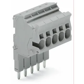 WAGO Modularer TOPJOB®S-Steckverbinder anreihbar für Brückerschlitze grau 2004-555
