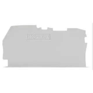 WAGO Abschluss- und Zwischenplatte 0,8 mm dick grau 2102-1291