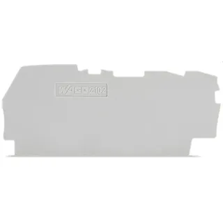 WAGO Abschluss- und Zwischenplatte 0,8 mm dick für 3-Leiter-Klemmen grau 2102-1391