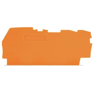 WAGO Abschluss- und Zwischenplatte 0,8 mm dick für 3-Leiter-Klemmen orange 2102-1392