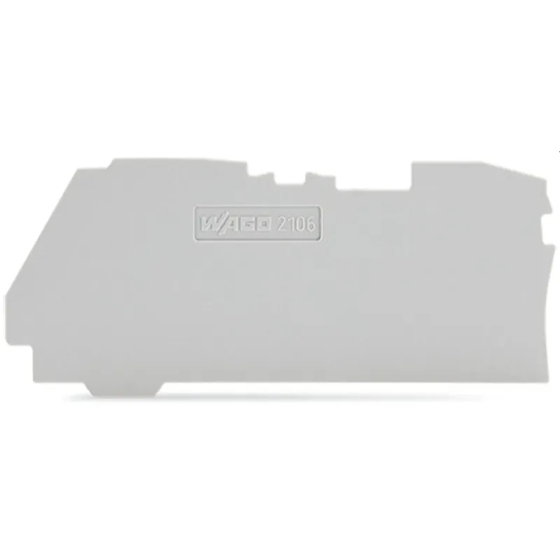 WAGO Abschluss- und Zwischenplatte 1 mm dick grau 2106-1291