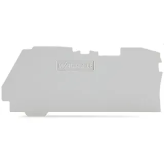 WAGO Abschluss- und Zwischenplatte 1 mm dick grau 2106-1291