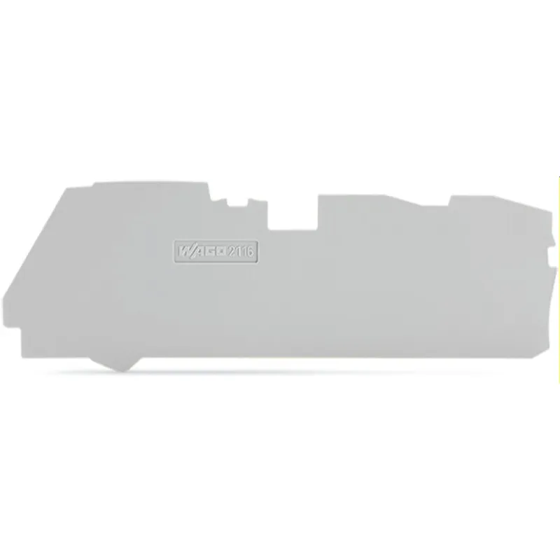 WAGO Abschluss- und Zwischenplatte 1 mm dick für 3-Leiter-Klemmen grau 2116-1391