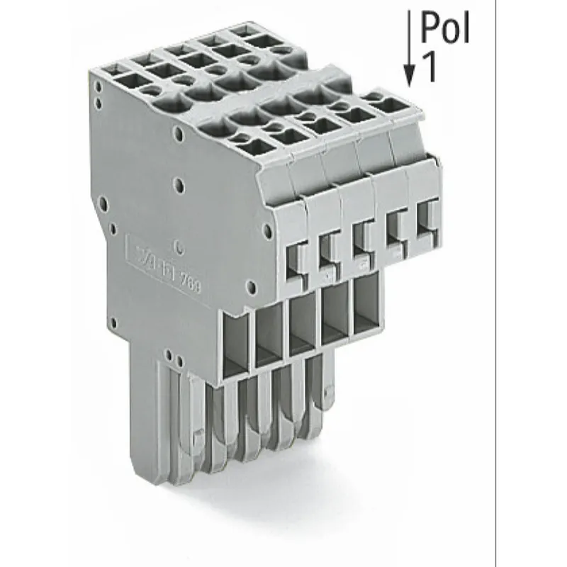 WAGO Federleiste 769-125 x-com 2Leiter 5polig grau