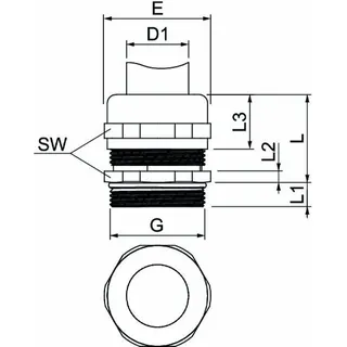 OBO Messing-Kabelverschraubung EMV V-TEC VM32 EMV – Bild 2