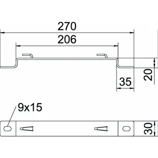 OBO Distanzbügel DBLG20/200 FT B200mm – Bild 2