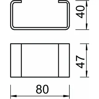 OBO Distanzstück DSK47F 80x47x40 – Bild 2