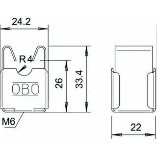 OBO Leitungshalter 177/VA M8 8mm – Bild 2