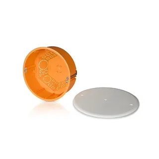 Legrand Abzweigdose Hohlwand D:120mm orange+Schraubd. weiß