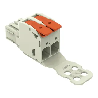 WAGO 1-Leiter-Federleiste Hebel Push-in CAGE CLAMP® lichtgrau 832-1102/332-000
