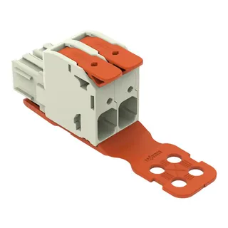 WAGO 1-Leiter-Federleiste Hebel Push-in CAGE CLAMP® lichtgrau 832-1102/342-000