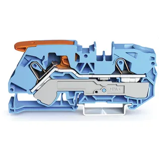 WAGO 2-Leiter-Durchgangsklemme mit Hebel und Push-in CAGE CLAMP® 16 mm? blau 2116-1204