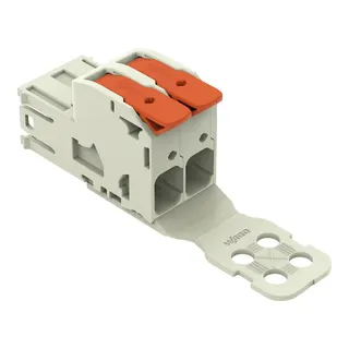 WAGO 1-Leiter-Stiftleiste Hebel Push-in CAGE CLAMP® lichtgrau 832-1202/332-000