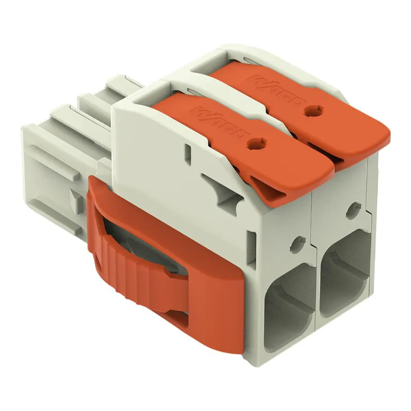 WAGO 1-Leiter-Federleiste Hebel Push-in CAGE CLAMP® lichtgrau 832-1102/037-000