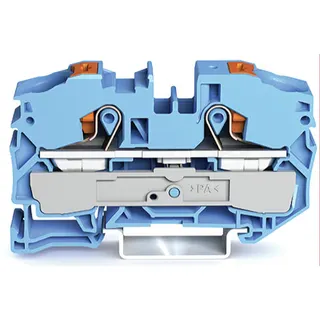 WAGO 2-Leiter-Durchgangsklemme mit Drücker 16 mm? blau 2216-1204